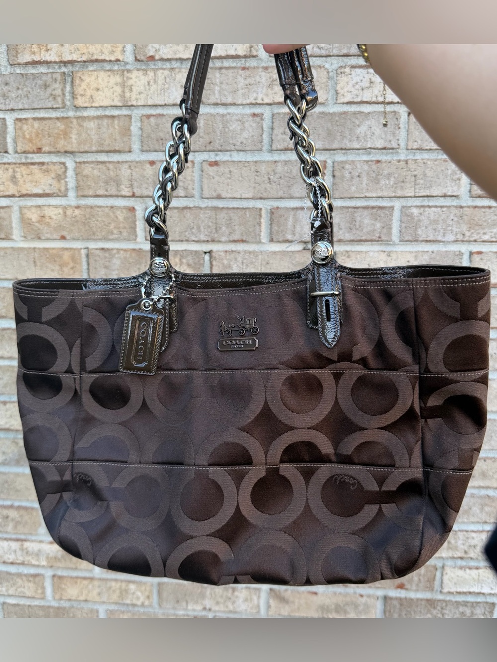 Coach Madison Tribeca Op Art Jacquard Tote